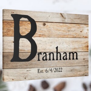 Elevate Your Home Decor with Personalized Last Name Canvas Signs