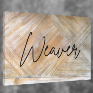 Eternal Elegance: Celebrate Love with a Calligraphy Last Name Canvas Sign