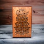 Custom Engraved Wedding Vows On Wood