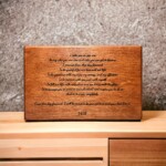 A Custom Wood Engraved Sign That Speaks Volumes