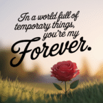 In A World Full Of Temporary Things, You’re My Forever